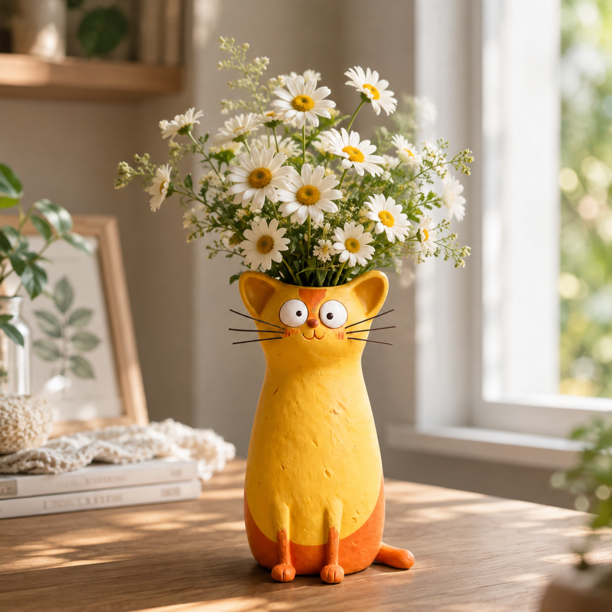 Quirky Cat Vase – Unique Cat Lover Gift & Whimsical Home Decor Accent