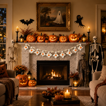 Halloween Ghost Garland / Mantel Hanging Decoration