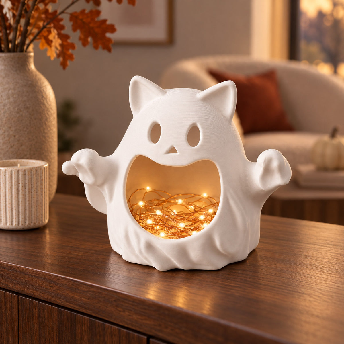Halloween Ghost Candy Bowl – Cute Spooky Treat Holder for Halloween Displays