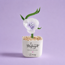 Glass Plant Pot – Personalized Name Mini Flower or Cactus Ornament, Teacher Appreciation Gift & Desk Decoration