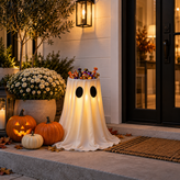 Adjustable Height Glowing Ghost Candy Bowl