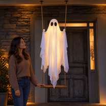 Hanging Glowing Ghost Light for Spooky Halloween Decoration