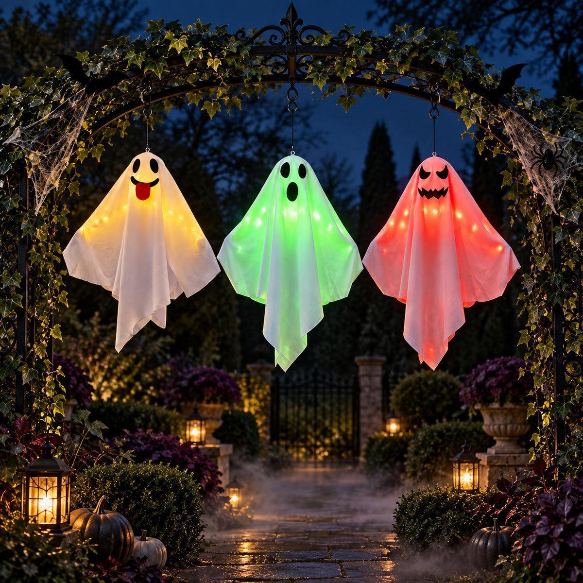 LED Glowing Hanging Ghost Decoration