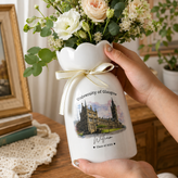Custom University Vase – Personalized College Graduation Gift, Class of 2026 Keepsake