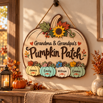 Personalized Pumpkin Patch Sign for Grandma & Grandpa