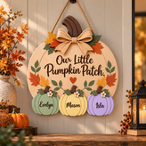 Personalized Grandma & Grandpa’s Pumpkin Patch Door Hanger