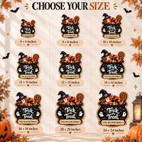 Personalized Trick or Treat Halloween Door Sign