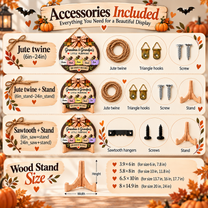 Custom Grandma & Grandpa Fall Pumpkin Door Hanger