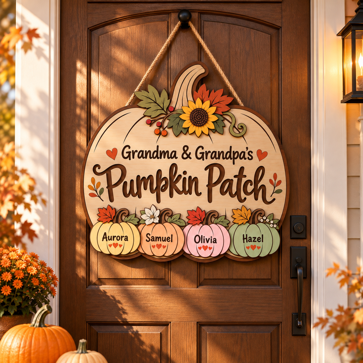 Personalized Pumpkin Patch Sign for Grandma & Grandpa