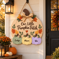 Personalized Grandma & Grandpa’s Pumpkin Patch Door Hanger