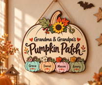 Personalized Pumpkin Patch Sign for Grandma & Grandpa