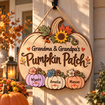Personalized Pumpkin Patch Sign for Grandma & Grandpa