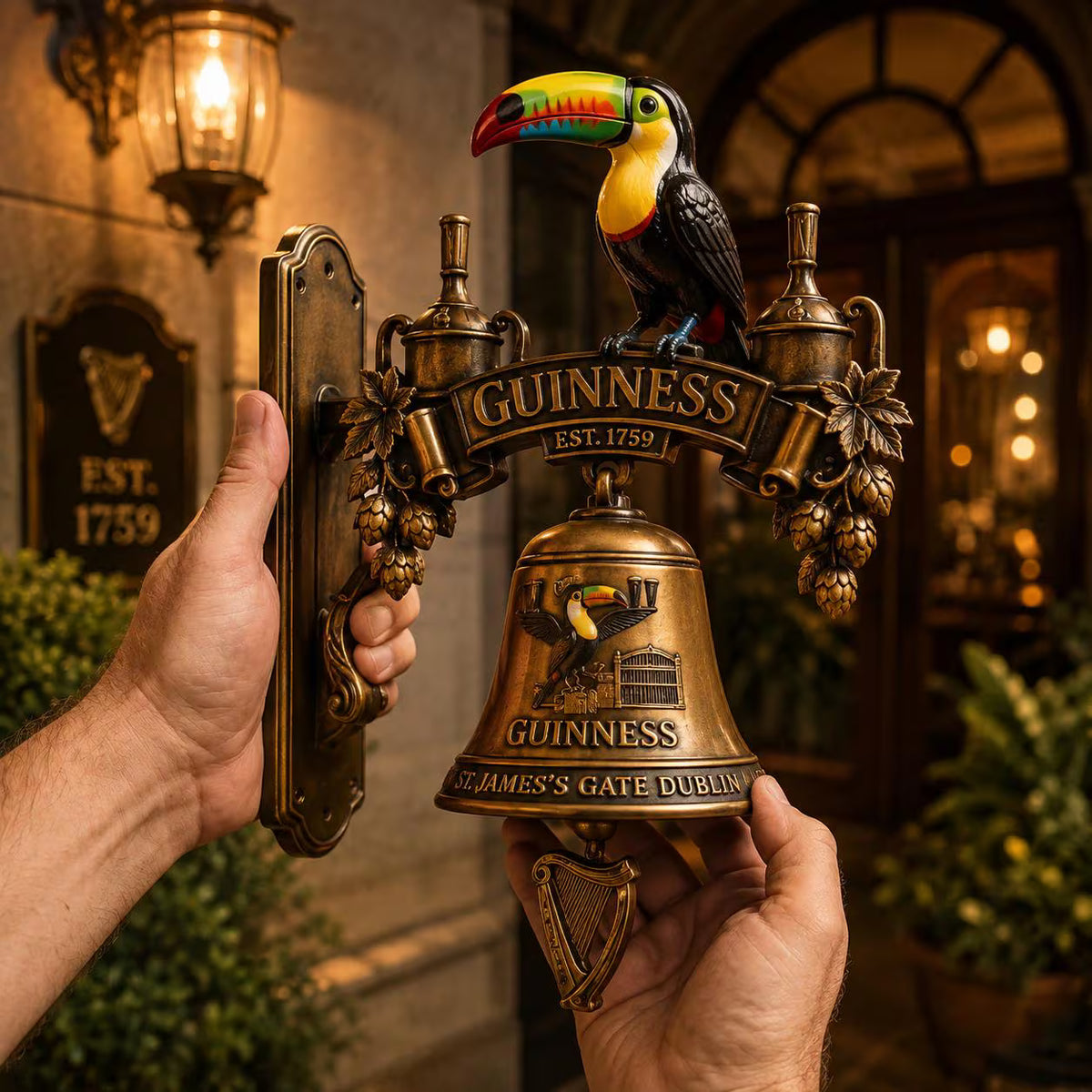 Guinness Toucan Wall Mounted Bell - Housewarming Gift