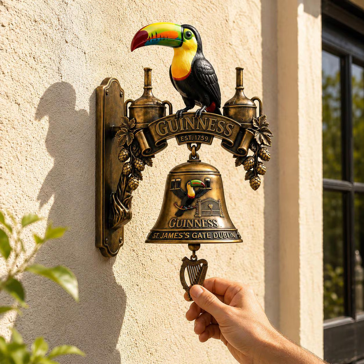 GUINNES TOUCAN 壁かけ Guinness Toucan Wall Mounted Bell - Housewarming Gift – Eiderliving