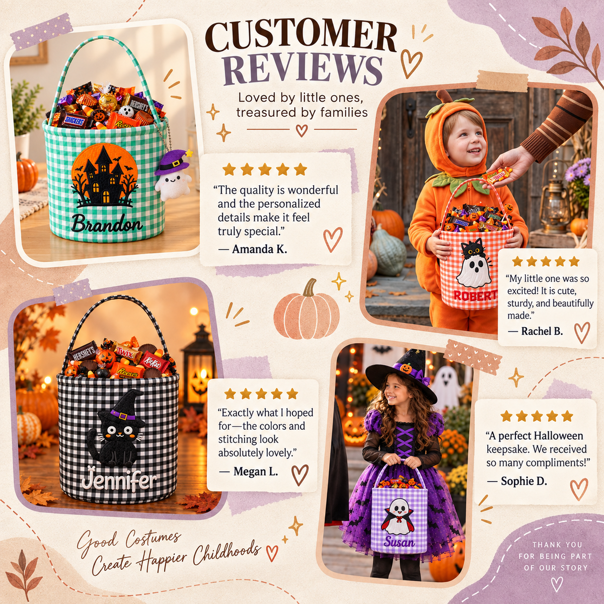 Personalized Halloween Basket for Kids – Trick or Treat Bag