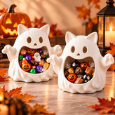 Halloween Ghost Candy Bowl – Cute Spooky Treat Holder for Halloween Displays