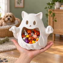 Halloween Ghost Candy Bowl – Cute Spooky Treat Holder for Halloween Displays