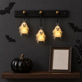 Lighted Hanging Ghost Decor, Halloween LED String Lights, Indoor Party for Halloween Party, Halloween Tree