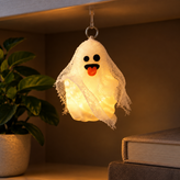 Lighted Hanging Ghost Decor, Halloween LED String Lights, Indoor Party for Halloween Party, Halloween Tree