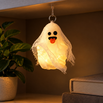 Lighted Hanging Ghost Decor, Halloween LED String Lights, Indoor Party for Halloween Party, Halloween Tree