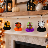 Halloween Honeycomb Table Centerpieces & Hanging Decorations