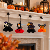 Halloween Honeycomb Table Centerpieces & Hanging Decorations