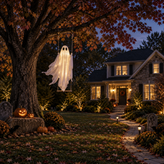 Hanging Glowing Ghost Light for Spooky Halloween Decoration