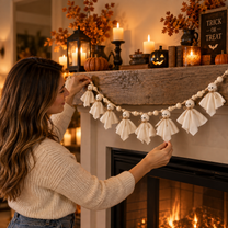 Halloween Ghost Garland / Mantel Hanging Decoration