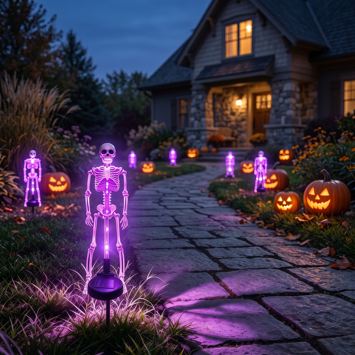 Halloween Skeleton Light | Porch Light, Garden Light, Spooky Lights