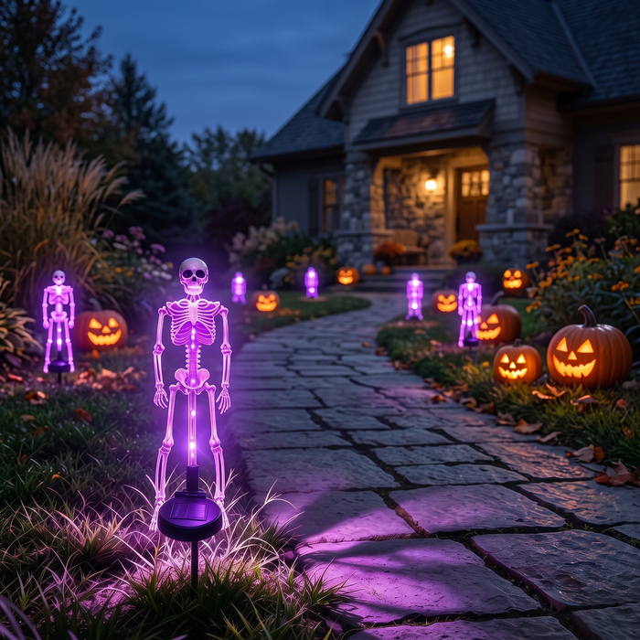 Halloween Skeleton Light | Porch Light, Garden Light, Spooky Lights