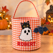Personalized Halloween Basket for Kids – Trick or Treat Bag