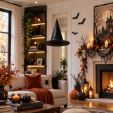 Hanging Witch Hats Halloween Decor Floating Black Hats