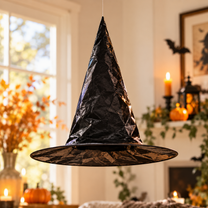 Hanging Witch Hats Halloween Decor Floating Black Hats