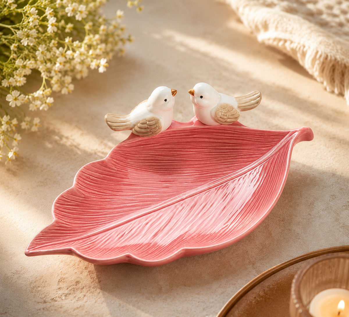 Handcrafted Bird Ceramic Ring Dish – Cute Jewelry Trinket Tray