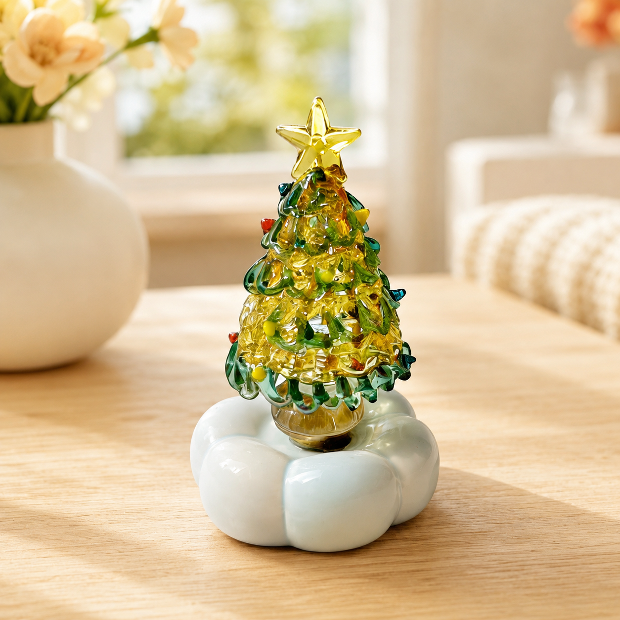 Handmade Stained Glass Christmas Tree – Unique Holiday Keepsake & Christmas Gift