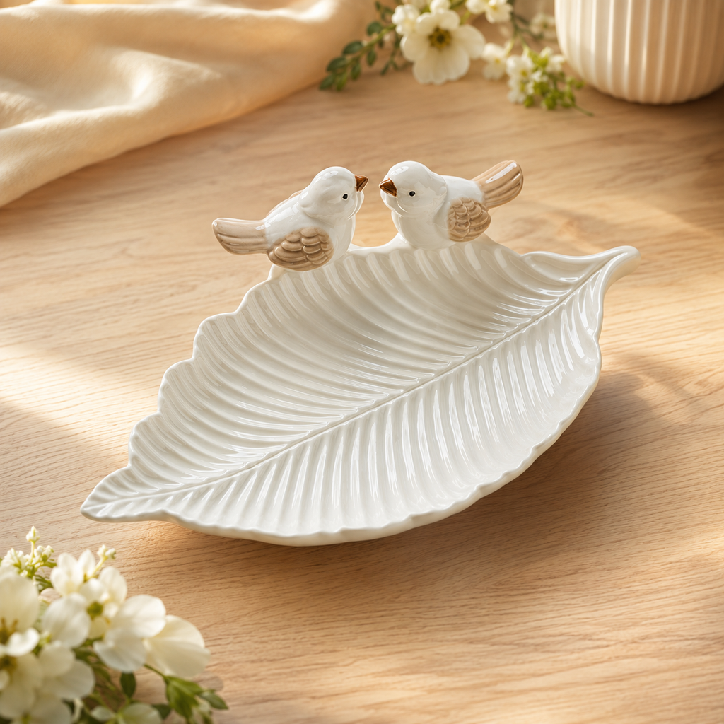 Handcrafted Bird Ceramic Ring Dish – Cute Jewelry Trinket Tray