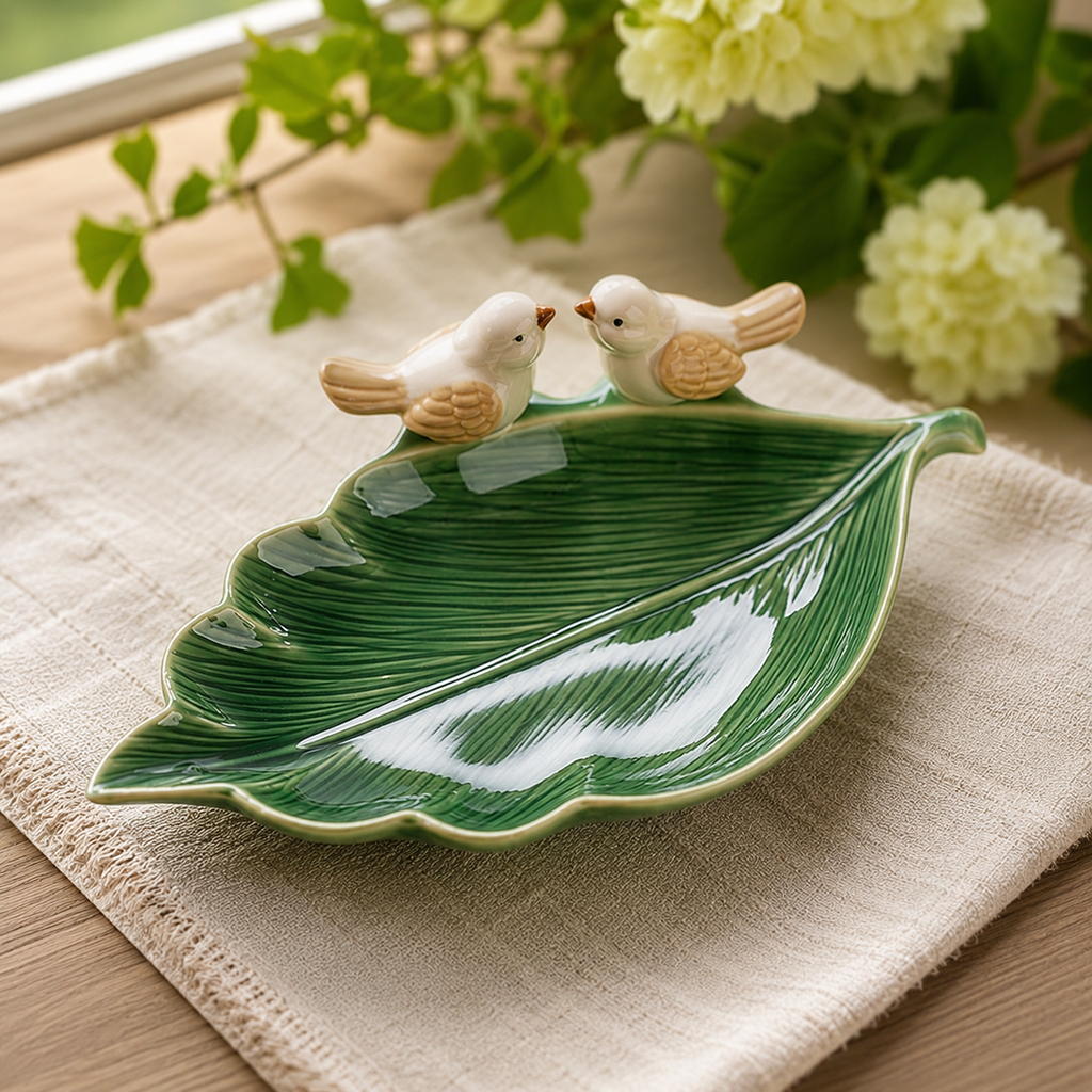 Handcrafted Bird Ceramic Ring Dish – Cute Jewelry Trinket Tray