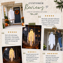 Hanging Glowing Ghost Light for Spooky Halloween Decoration