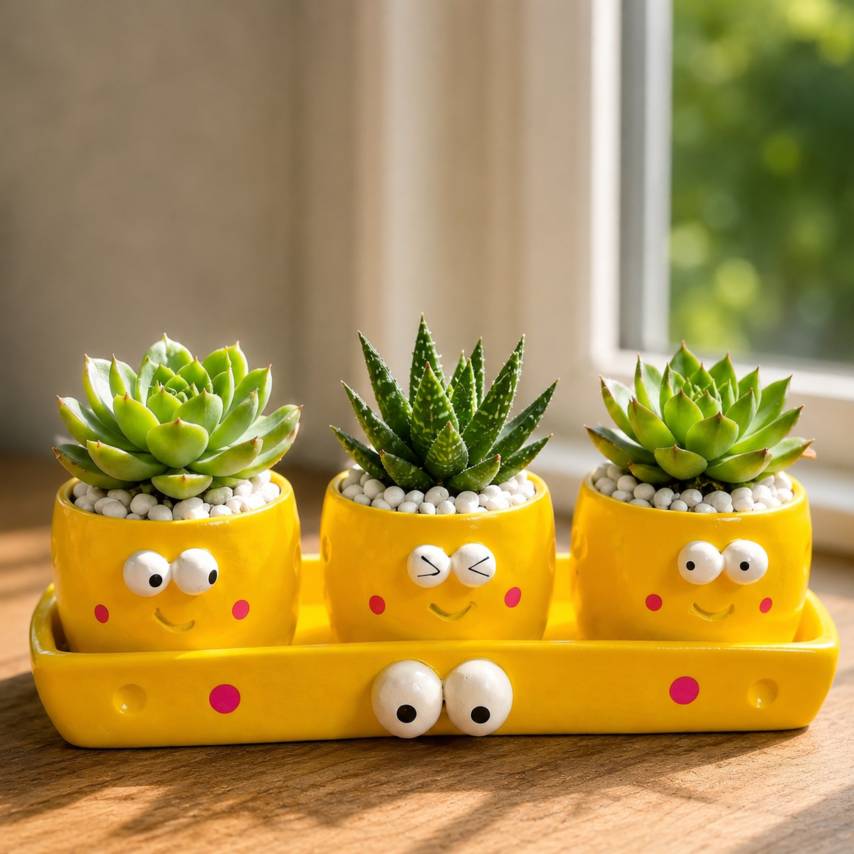 Plant Lover Cute Succulent Pot – Fruit Succulent Planter, Cartoon Resin Small Flower Pot & Kawaii Desk Décor