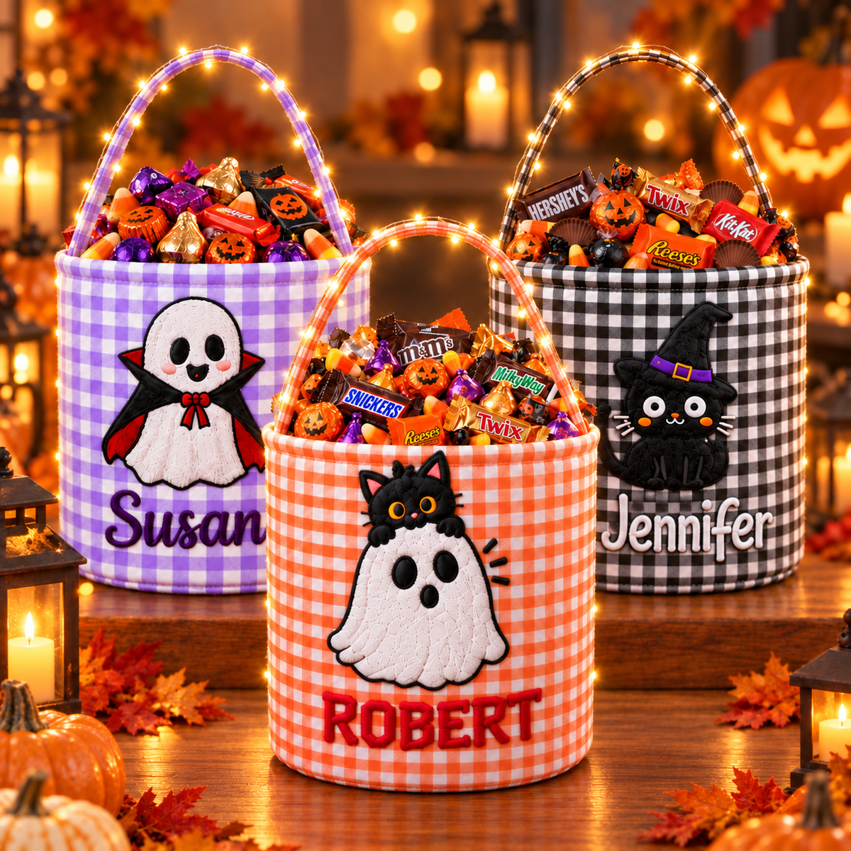 Personalized Halloween Basket for Kids – Trick or Treat Bag