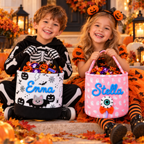 Personalized Halloween Candy Bag for Kids with Custom Name