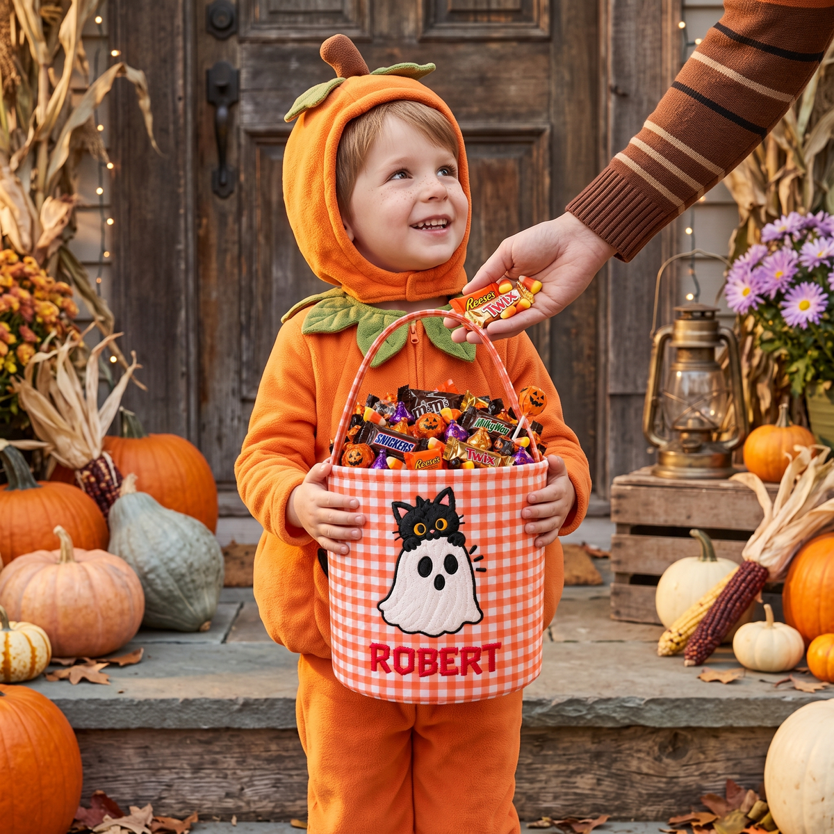 Personalized Halloween Basket for Kids – Trick or Treat Bag