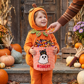 Personalized Halloween Basket for Kids – Trick or Treat Bag