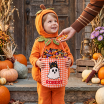Personalized Halloween Basket for Kids – Trick or Treat Bag