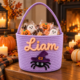 Personalized Halloween Treat Basket for Trick-or-Treating