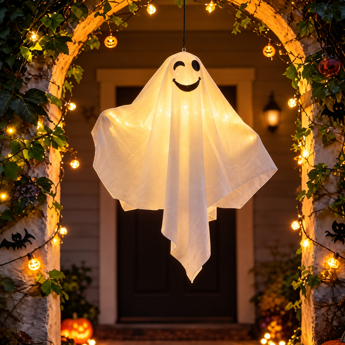 LED Glowing Hanging Ghost Decoration