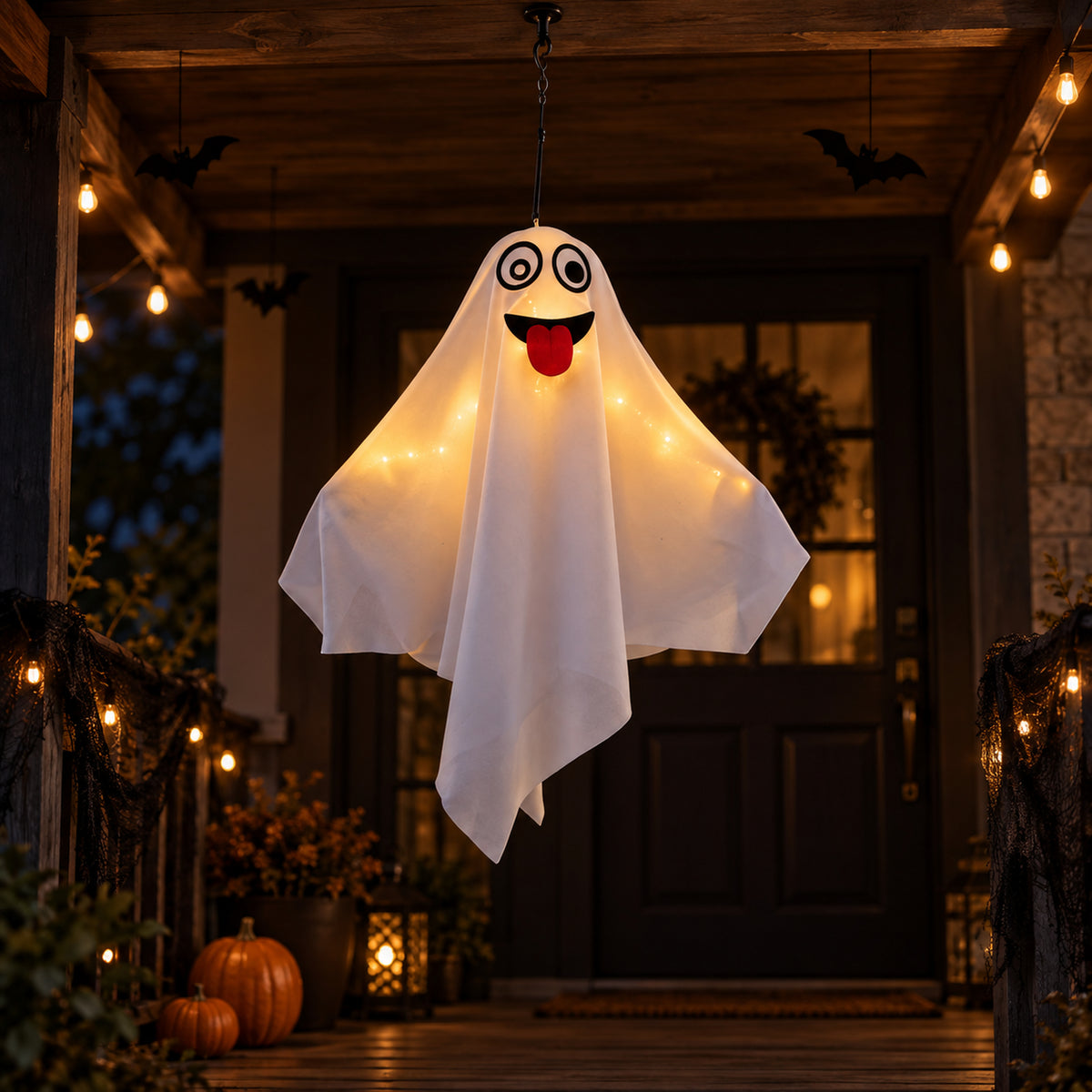 LED Glowing Hanging Ghost Decoration