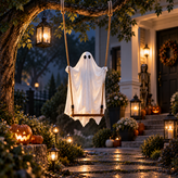 Hanging Glowing Ghost Light for Spooky Halloween Decoration