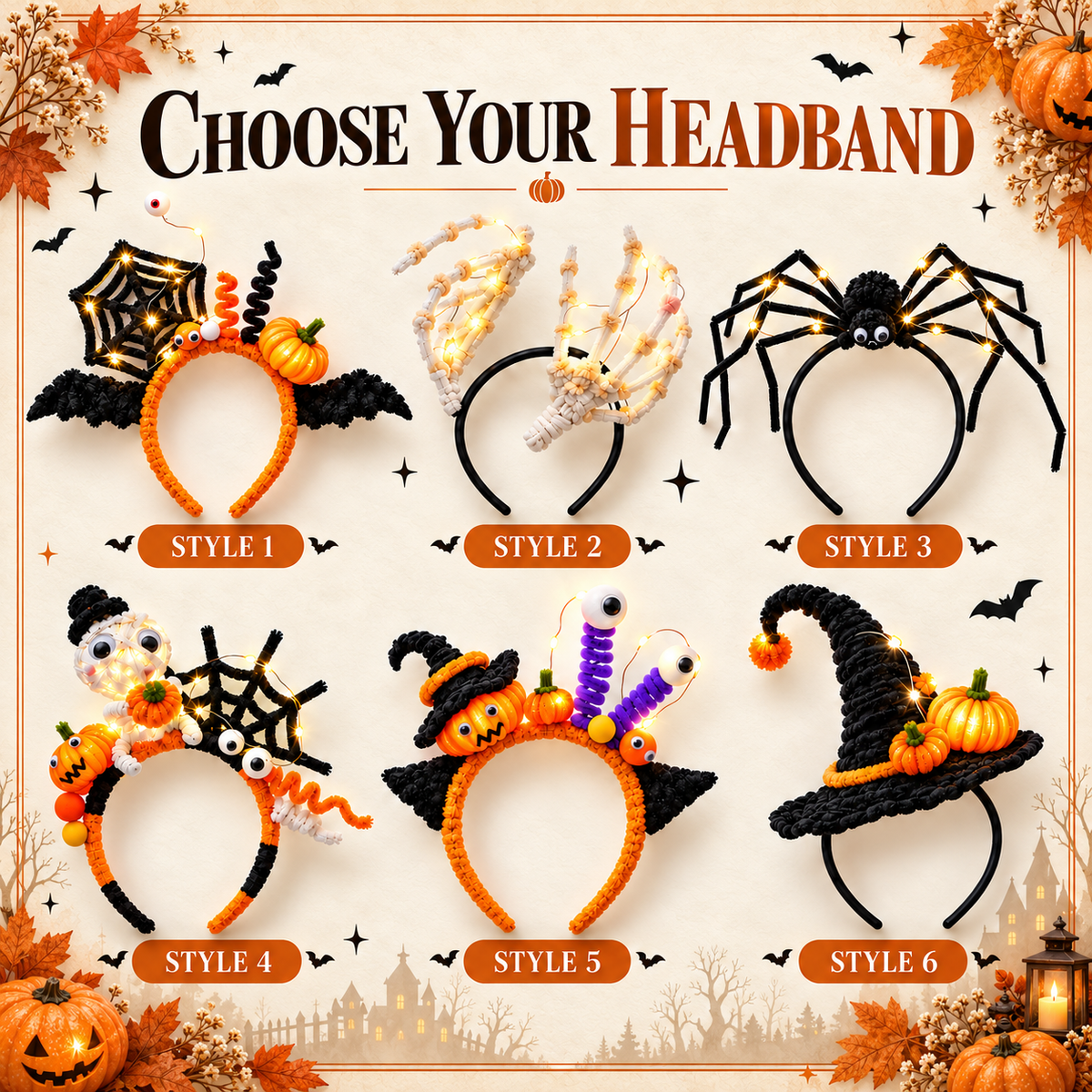Halloween Headband with LED & Halloween Hair Accessories