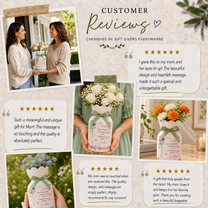 Personalized Daughter Flower Vase – Custom Mother Daughter Keepsake Gift